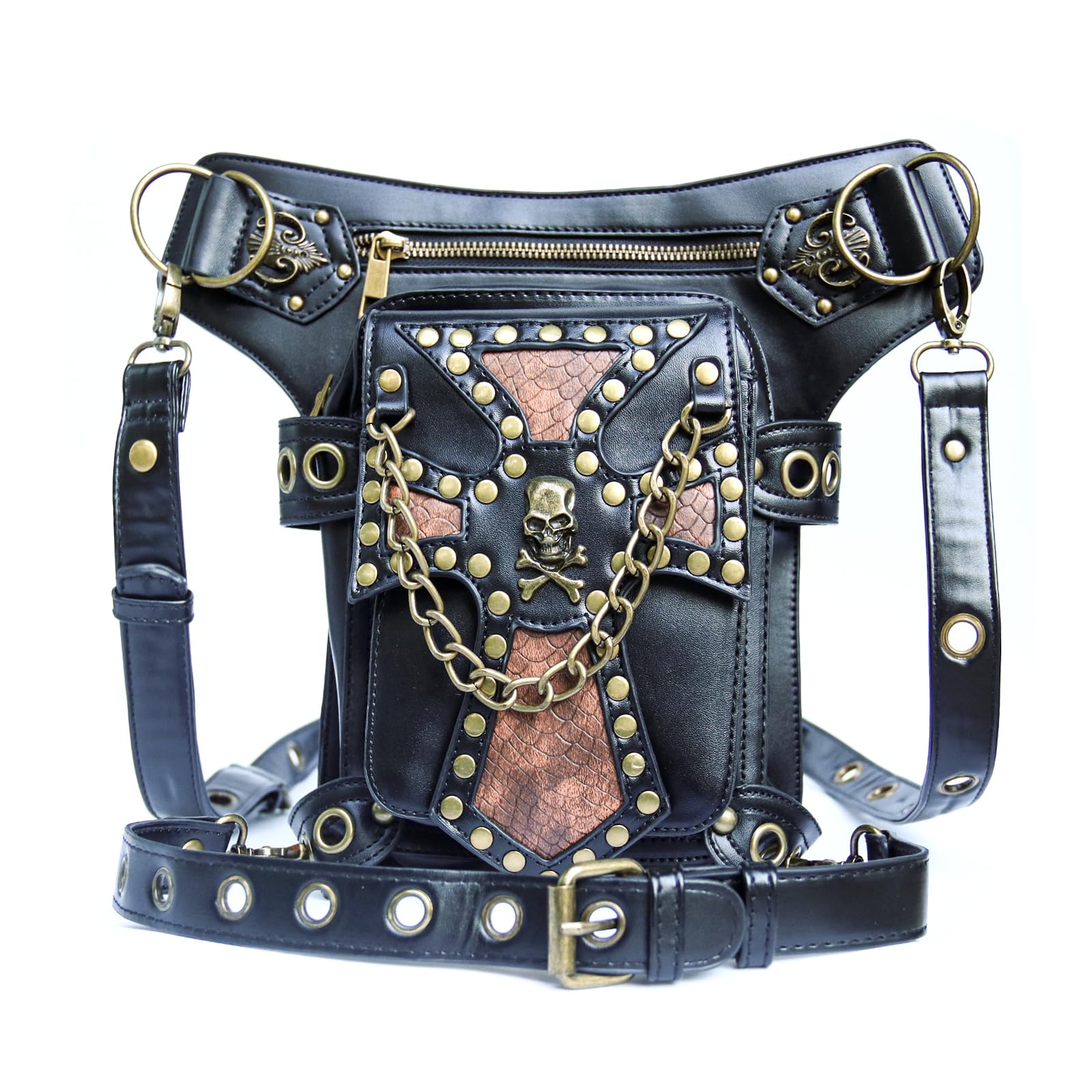 WTZMOTO Motorcycle Black Bag Tool Bag General Purpose Waterproof Waist Pouch Waist Bag Knapsack Backpack Bag Front Bag Skull Decoration 1
WTZMOTO Motorcycle Black Bag Tool Bag General Purpose Waterproof Waist Pouch Waist Bag Knapsack Backpack Bag Front Bag Skull Decoration 1