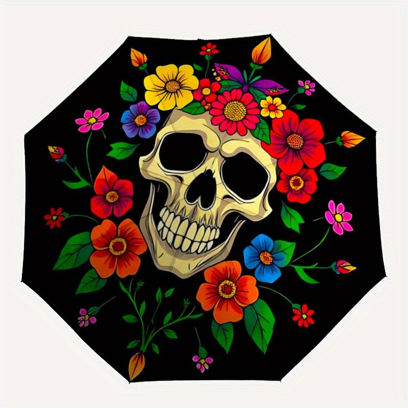 1pc Floral Sugar Skull Automatic Opening/closing umbrella, Reinforced 8-Rib Construction, Compact Travel Umbrella yy250808132
1pc Floral Sugar Skull Automatic Opening/closing umbrella, Reinforced 8-Rib Construction, Compact Travel Umbrella yy250808132