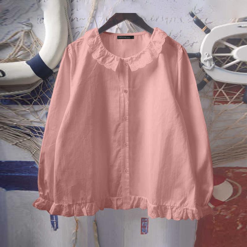 ZANZEA Жіночі осінні сорочки з мереживом на лацканах та рюшами з довгим рукавом S рожевий
ZANZEA Жіночі осінні сорочки з мереживом на лацканах та рюшами з довгим рукавом S рожевий