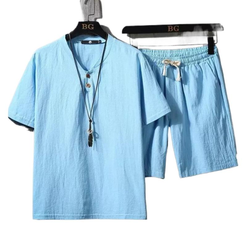 Летний костюм с шортами и футболкой 3XL синий
Летний костюм с шортами и футболкой 3XL синий