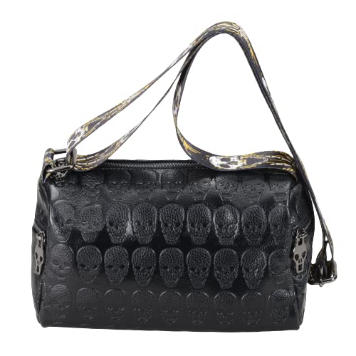 Faux Leather Mini Shoulder Bag with Embossed Skull Decoration (Unisex) TH0191
Faux Leather Mini Shoulder Bag with Embossed Skull Decoration (Unisex) TH0191