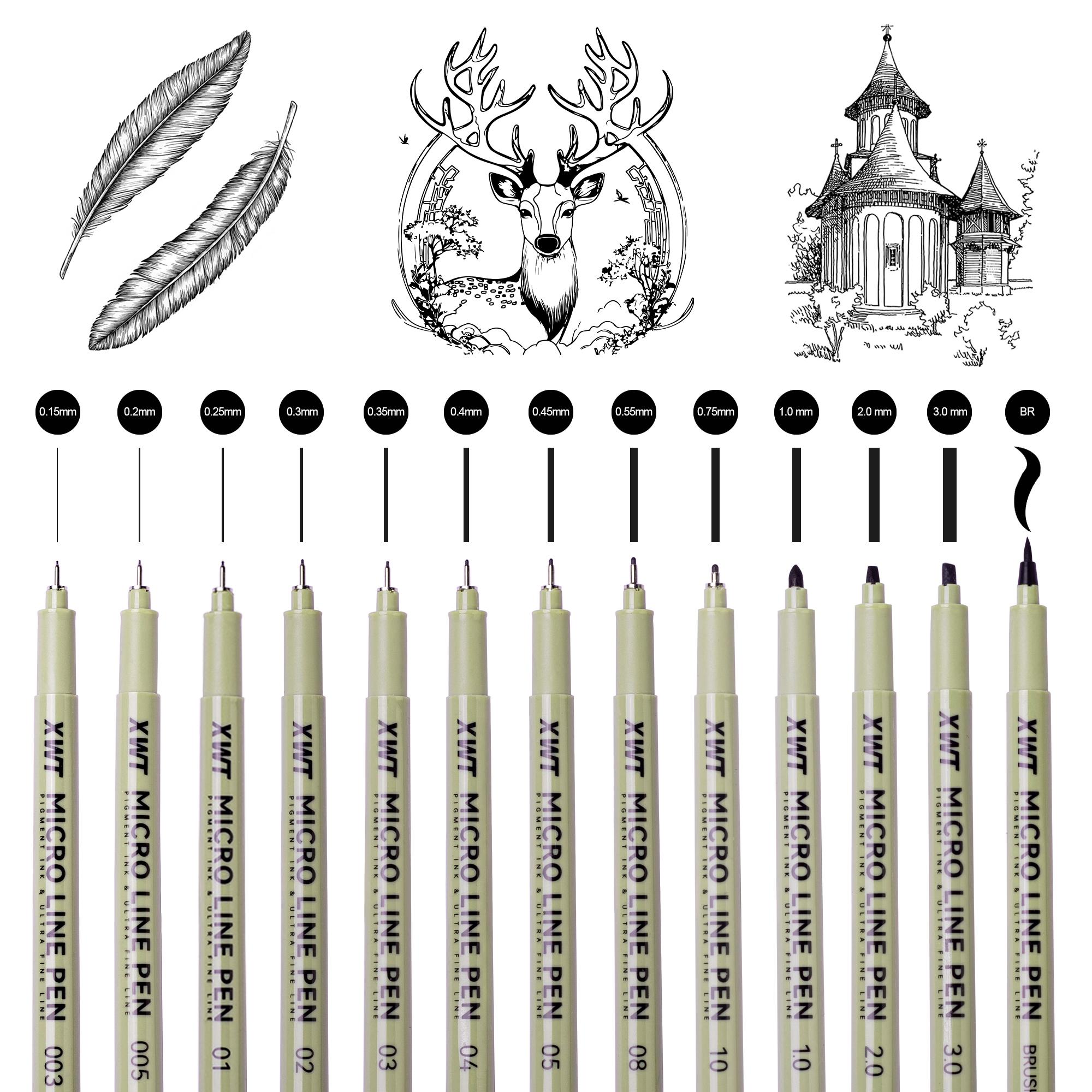 Black Micro Fine Pen 13/16Pcs Waterproof Pigment Liner Micron Pen Marker Set Sketch Hook Line Needle Pen Art Manga Outlining Pen
Black Micro Fine Pen 13/16Pcs Waterproof Pigment Liner Micron Pen Marker Set Sketch Hook Line Needle Pen Art Manga Outlining Pen