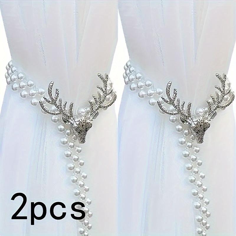 2Pcs Luxury Metal Elk with Imitation Pearl Curtain Lace-Up - Elegant Lanyards for Bedrooms and Living Rooms серебряный
2Pcs Luxury Metal Elk with Imitation Pearl Curtain Lace-Up - Elegant Lanyards for Bedrooms and Living Rooms серебряный