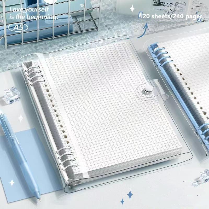 240 Pages Diary A5 Transparent Soft Cover Loose Leaf Checkered Book School Notebooks Notebook Notepad Writing Pads Office білий
240 Pages Diary A5 Transparent Soft Cover Loose Leaf Checkered Book School Notebooks Notebook Notepad Writing Pads Office білий