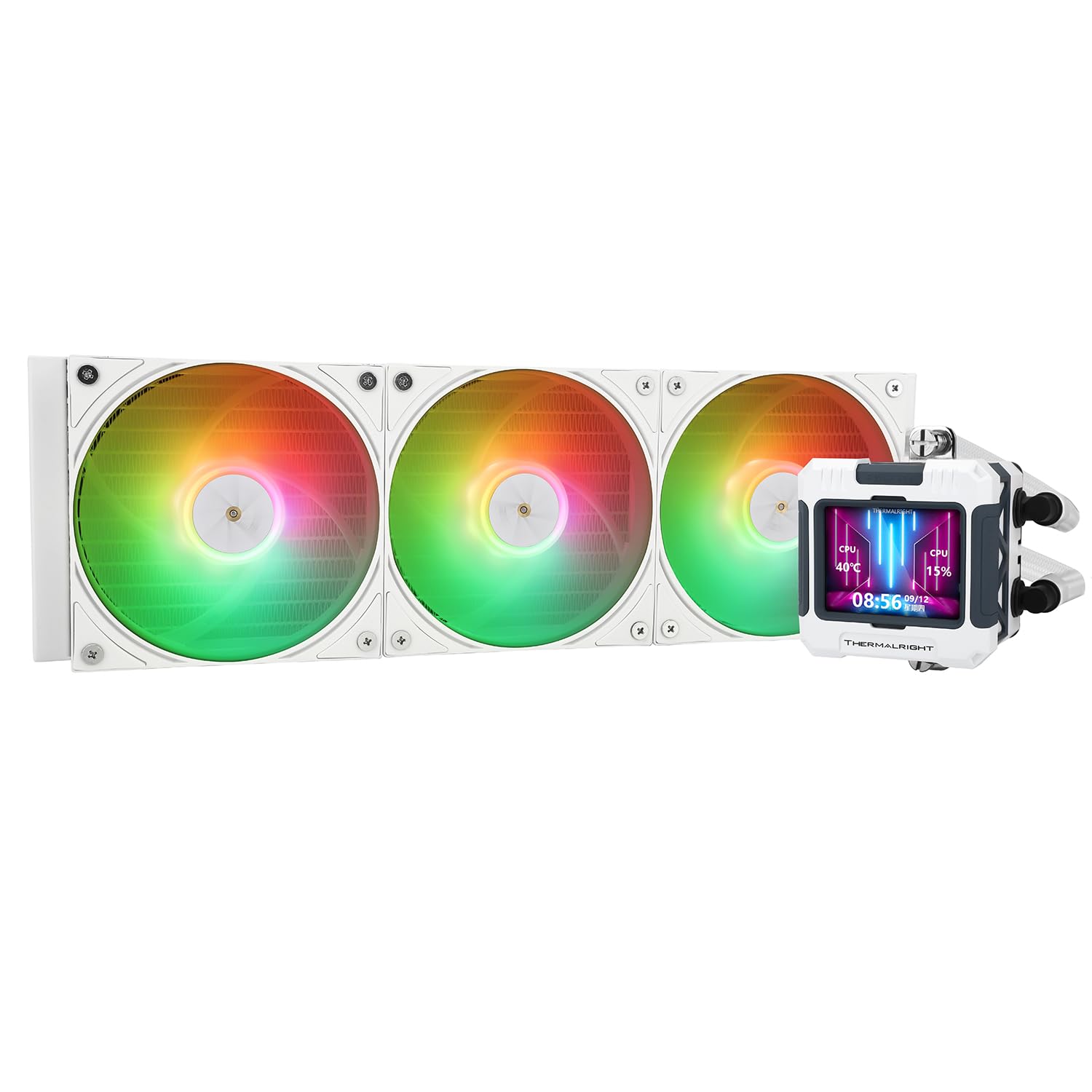 Thermalright FW 360 White ARGB CPU Water 3 PWM Fans at IPS LCD Screen with Liquid CPU CPU PC Aio Cooler for LGA1700 Cooler, 2000RPM, 320240
Thermalright FW 360 White ARGB CPU Water 3 PWM Fans at IPS LCD Screen with Liquid CPU CPU PC Aio Cooler for LGA1700 Cooler, 2000RPM, 320240