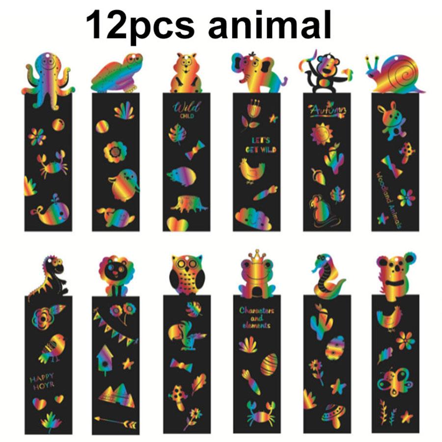 Colorful Scratch Painting Bookmark Animal Unicorn Dinosaur Pattern DIY Puzzle Early Education Children Kids Birthday Gift JXB
Colorful Scratch Painting Bookmark Animal Unicorn Dinosaur Pattern DIY Puzzle Early Education Children Kids Birthday Gift JXB