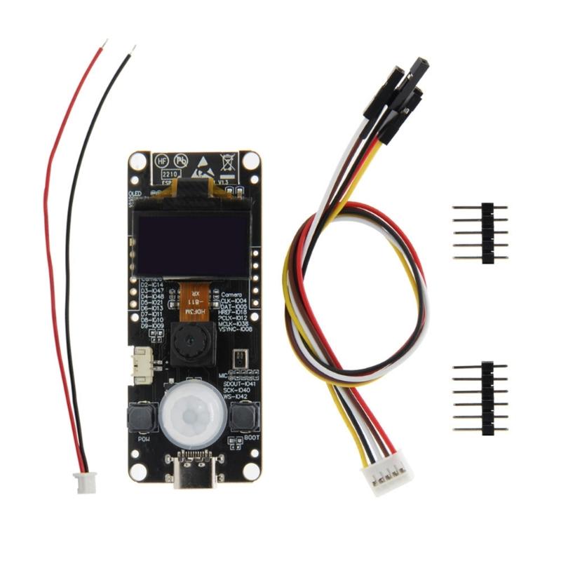 T-Camera-S3 ESP32-S3 Плата розвитку WiFi Bluetooth-сумісний модуль 0,96-дюймовий OLED-екран OV2640 Камера - Слот
T-Camera-S3 ESP32-S3 Плата розвитку WiFi Bluetooth-сумісний модуль 0,96-дюймовий OLED-екран OV2640 Камера - Слот