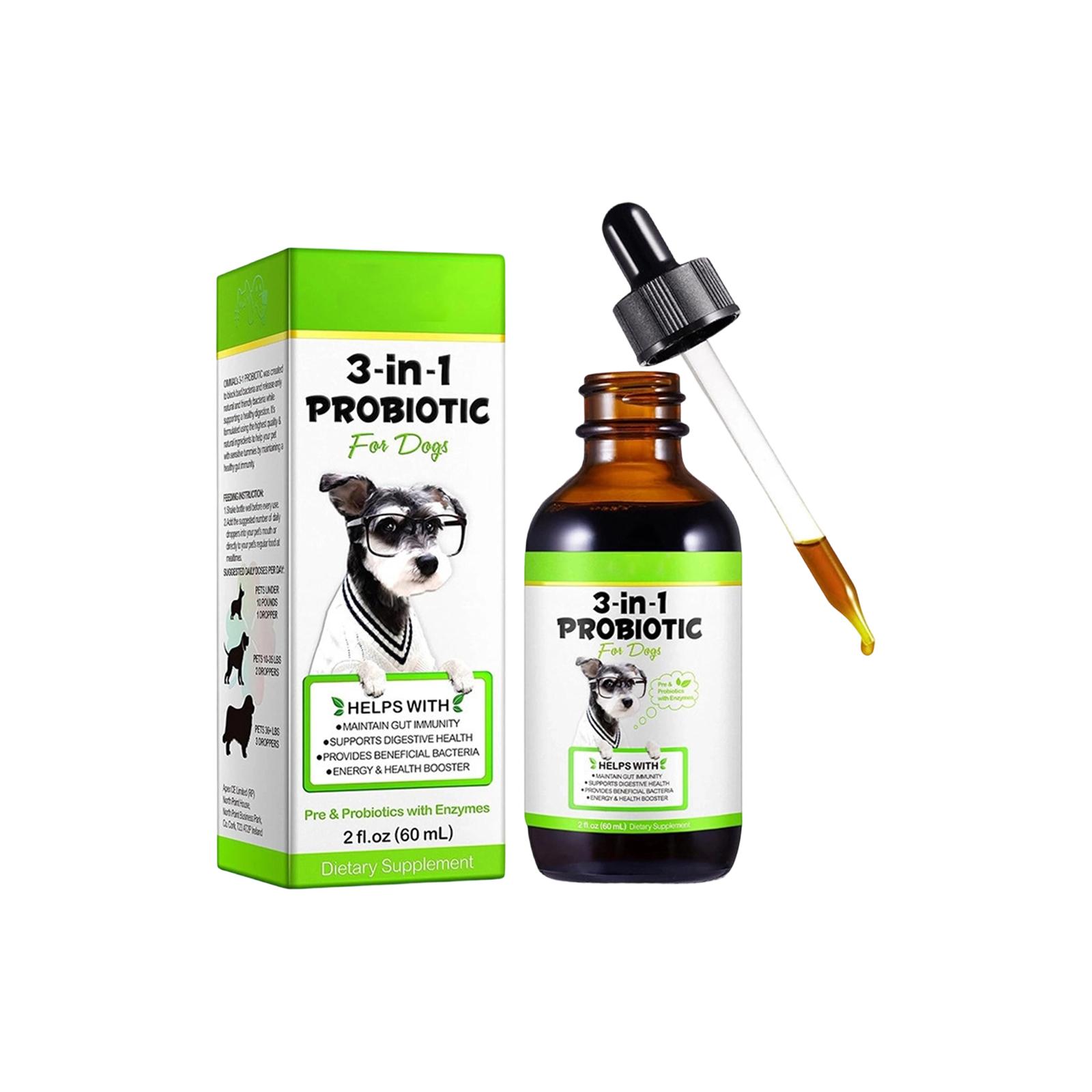 60ml Probiotic Liquid Drops For Dogs - Prebiotics & Digestive Enzymes Supplement One Size
60ml Probiotic Liquid Drops For Dogs - Prebiotics & Digestive Enzymes Supplement One Size
