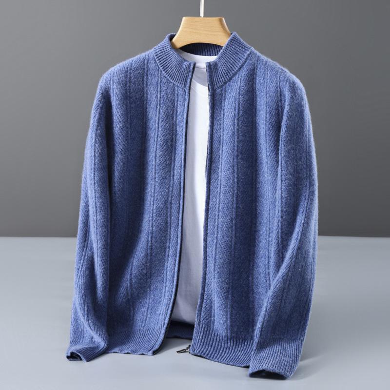 Men s 100% Pure Wool Jacquard Knit Cardigan, Business Casual Stand Collar, Zipper Closure, Versatile Loose Fit Top XL
Men s 100% Pure Wool Jacquard Knit Cardigan, Business Casual Stand Collar, Zipper Closure, Versatile Loose Fit Top XL