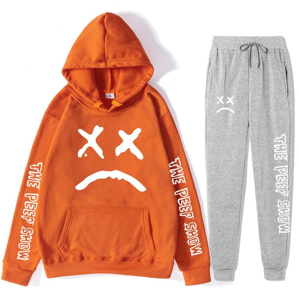 Autumn Winter Lil Peep The Peep Show Graphic Printed Hoodies Sweatpants Set Fashionable Casual Warm Sports Long Sleeved Pants Men s Sport Wear XL
Autumn Winter Lil Peep The Peep Show Graphic Printed Hoodies Sweatpants Set Fashionable Casual Warm Sports Long Sleeved Pants Men s Sport Wear XL