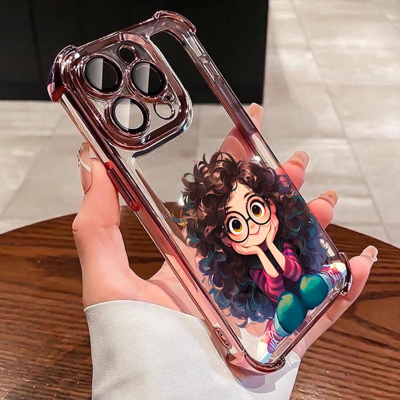 Lovely Girl Pattern Electroplated AntiDrop Transparent Phone Case For iPhone 17 Air 16 Pro Max 15 14 Plus 13 12 11 16E Cover iPhone17 Pro
Lovely Girl Pattern Electroplated AntiDrop Transparent Phone Case For iPhone 17 Air 16 Pro Max 15 14 Plus 13 12 11 16E Cover iPhone17 Pro