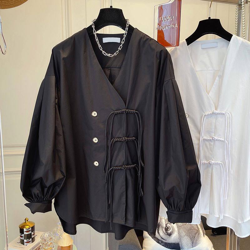Women s V-Neck Long Sleeve Shirt with Frog Buttons and Tassels - Loose Fit, Chinese Style for Spring/Autumn L чорний
Women s V-Neck Long Sleeve Shirt with Frog Buttons and Tassels - Loose Fit, Chinese Style for Spring/Autumn L чорний