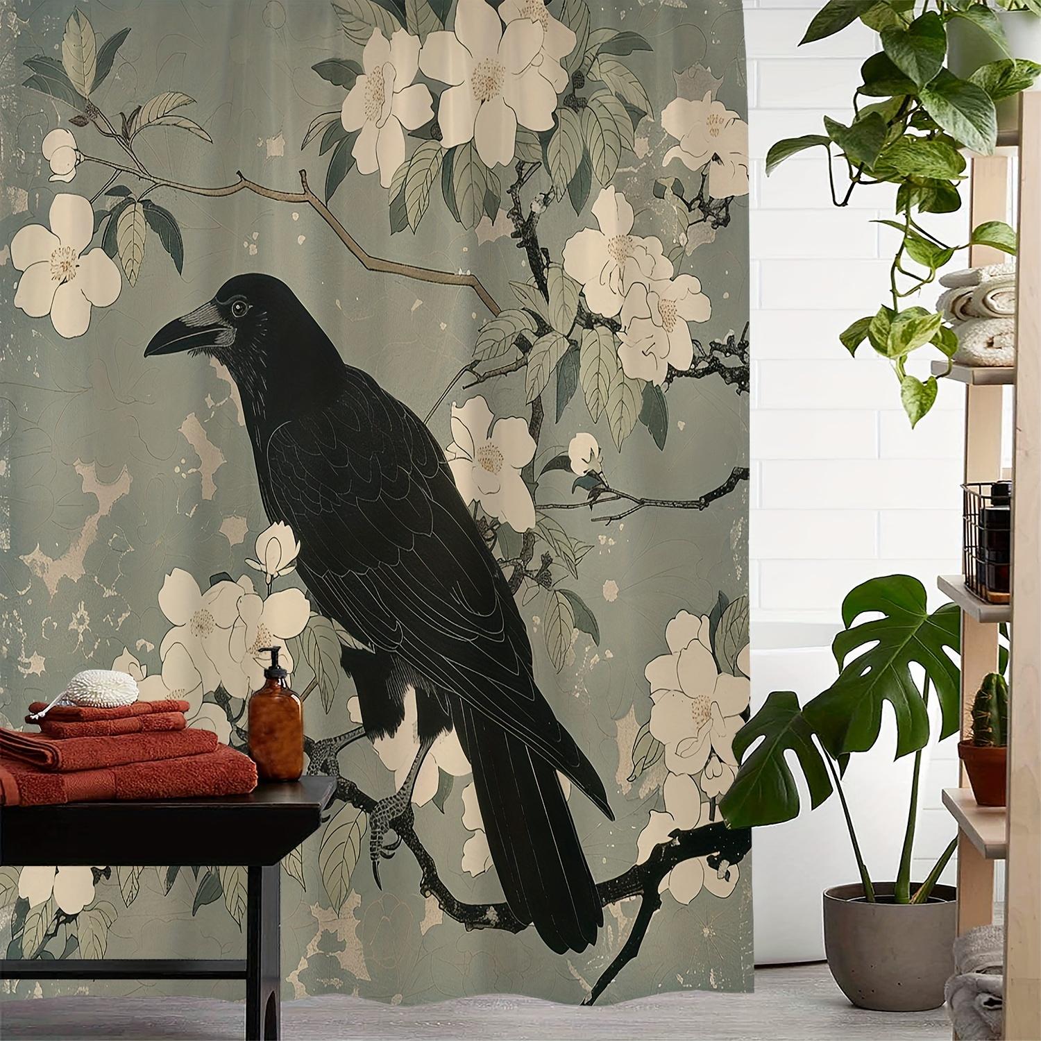 Open One Piece Retro Bird Flower Print Shower Curtain, Window Curtain With 12 Hooks Curtain For Windows W60H190(CM)-1 Pcs
Open One Piece Retro Bird Flower Print Shower Curtain, Window Curtain With 12 Hooks Curtain For Windows W60H190(CM)-1 Pcs