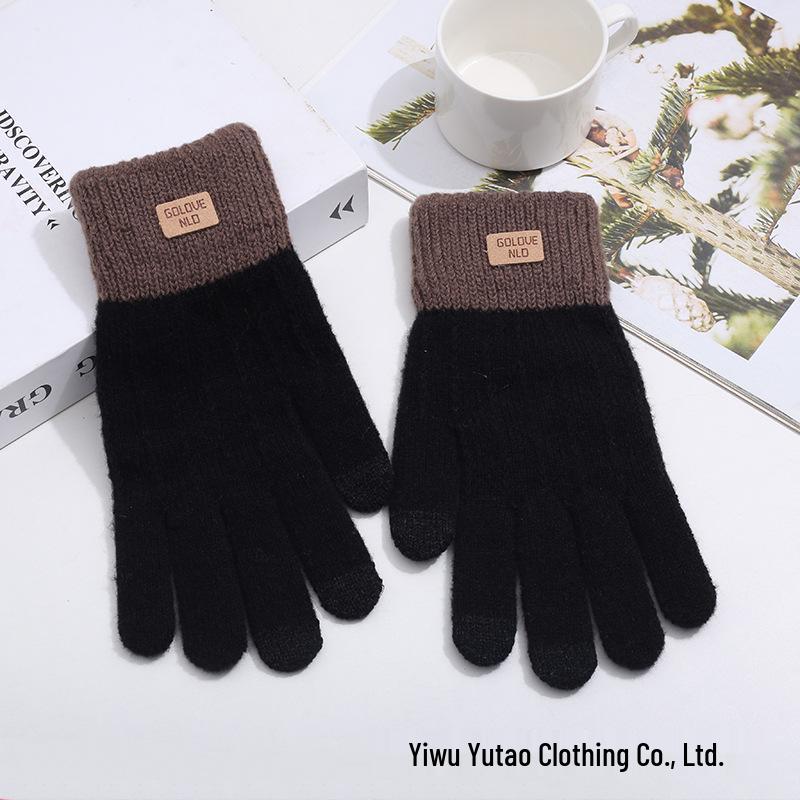 Жіночі рукавички з альпакової вовни на флісовій підкладці, для сенсорного екрану - Повнопалі, Товсті, Теплі, у корейському стилі, Зимові для велоспорту та Парні. чорний
Жіночі рукавички з альпакової вовни на флісовій підкладці, для сенсорного екрану - Повнопалі, Товсті, Теплі, у корейському стилі, Зимові для велоспорту та Парні. чорний