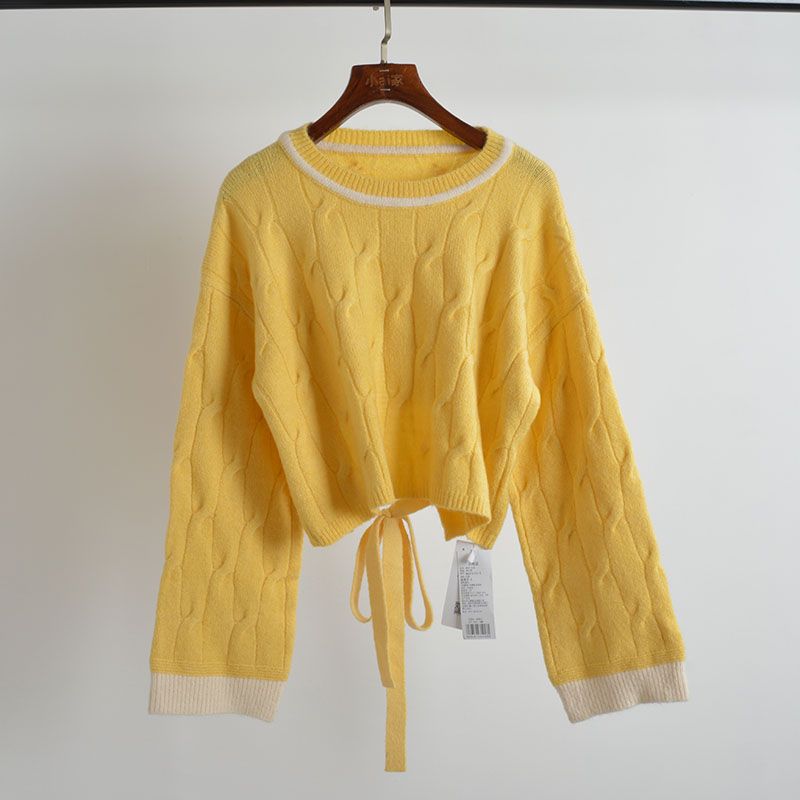 Idle Style Loose Crew Neck Pullover Sweater Women s Outwear Autumn and Winter New Arrival Pullover Knitwear Long Sleeve Short Top Figure color lazy style thick Tops S
Idle Style Loose Crew Neck Pullover Sweater Women s Outwear Autumn and Winter New Arrival Pullover Knitwear Long Sleeve Short Top Figure color lazy style thick Tops S