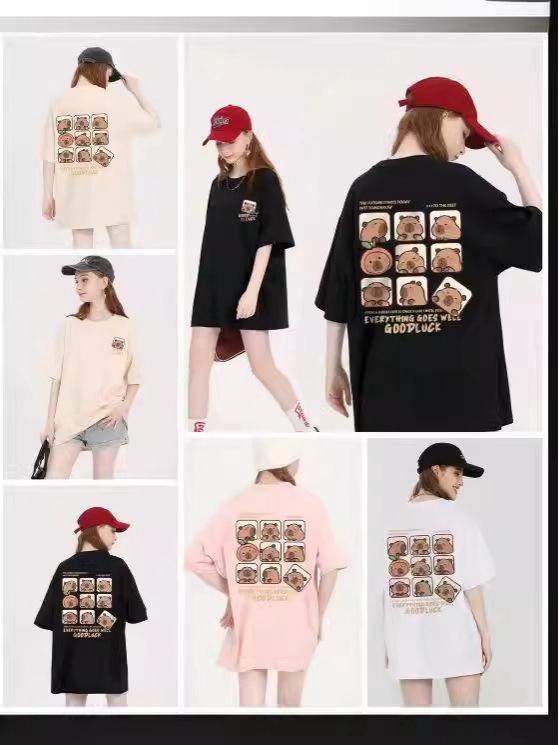 New Pikachu Cartoon Print Women s Loose Fit Cotton T-shirt, Casual Slimming Round Neck Top S
New Pikachu Cartoon Print Women s Loose Fit Cotton T-shirt, Casual Slimming Round Neck Top S