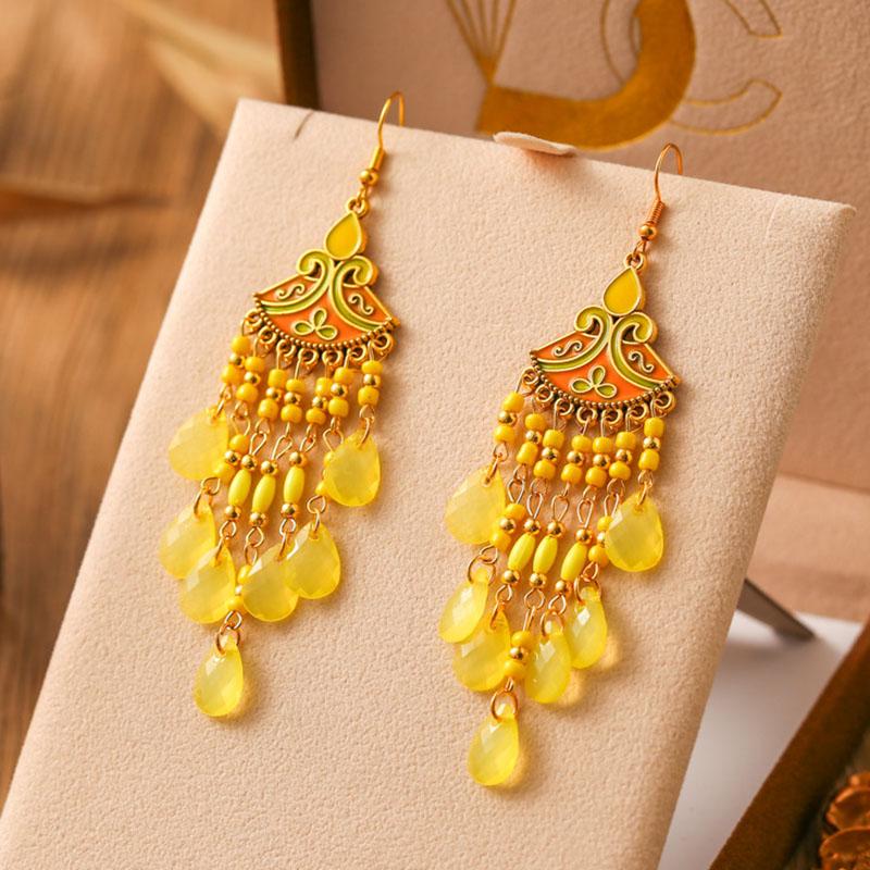 Bohemian Ethnic Style Earrings for Women Long Vintage Drop Glaze Rice Bead Water Drop Earrings Vacation Party Wedding Jewelry
Bohemian Ethnic Style Earrings for Women Long Vintage Drop Glaze Rice Bead Water Drop Earrings Vacation Party Wedding Jewelry