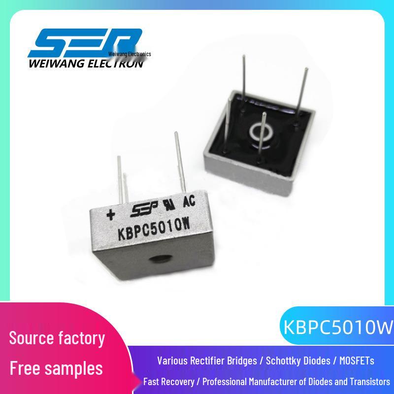 SEP KBPC5010W 50A 1000V DIP-4 Through-hole Rectifier Bridge with Round Pins
SEP KBPC5010W 50A 1000V DIP-4 Through-hole Rectifier Bridge with Round Pins