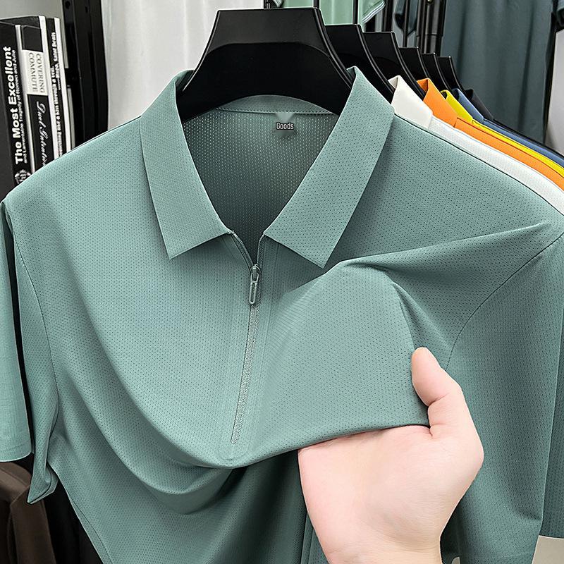 Men s Lightweight Seamless Ice Silk Polo - Half-Zip Short Sleeve Cooling Shirt for Summer Business Casual 4XL (190 cm) - Recommended for 185-200 jin
Men s Lightweight Seamless Ice Silk Polo - Half-Zip Short Sleeve Cooling Shirt for Summer Business Casual 4XL (190 cm) - Recommended for 185-200 jin