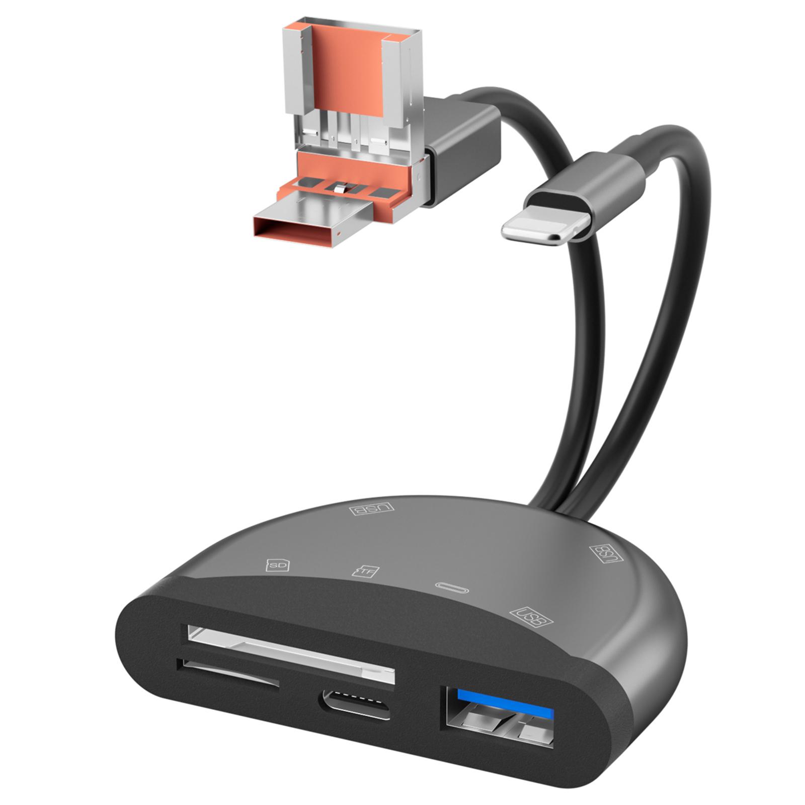 NK1052TL Pro 3-in-1 USB + Type-C + iP to SD/TF Card Reader Data Transfer Adapter for Phones Tablets Computers A
NK1052TL Pro 3-in-1 USB + Type-C + iP to SD/TF Card Reader Data Transfer Adapter for Phones Tablets Computers A