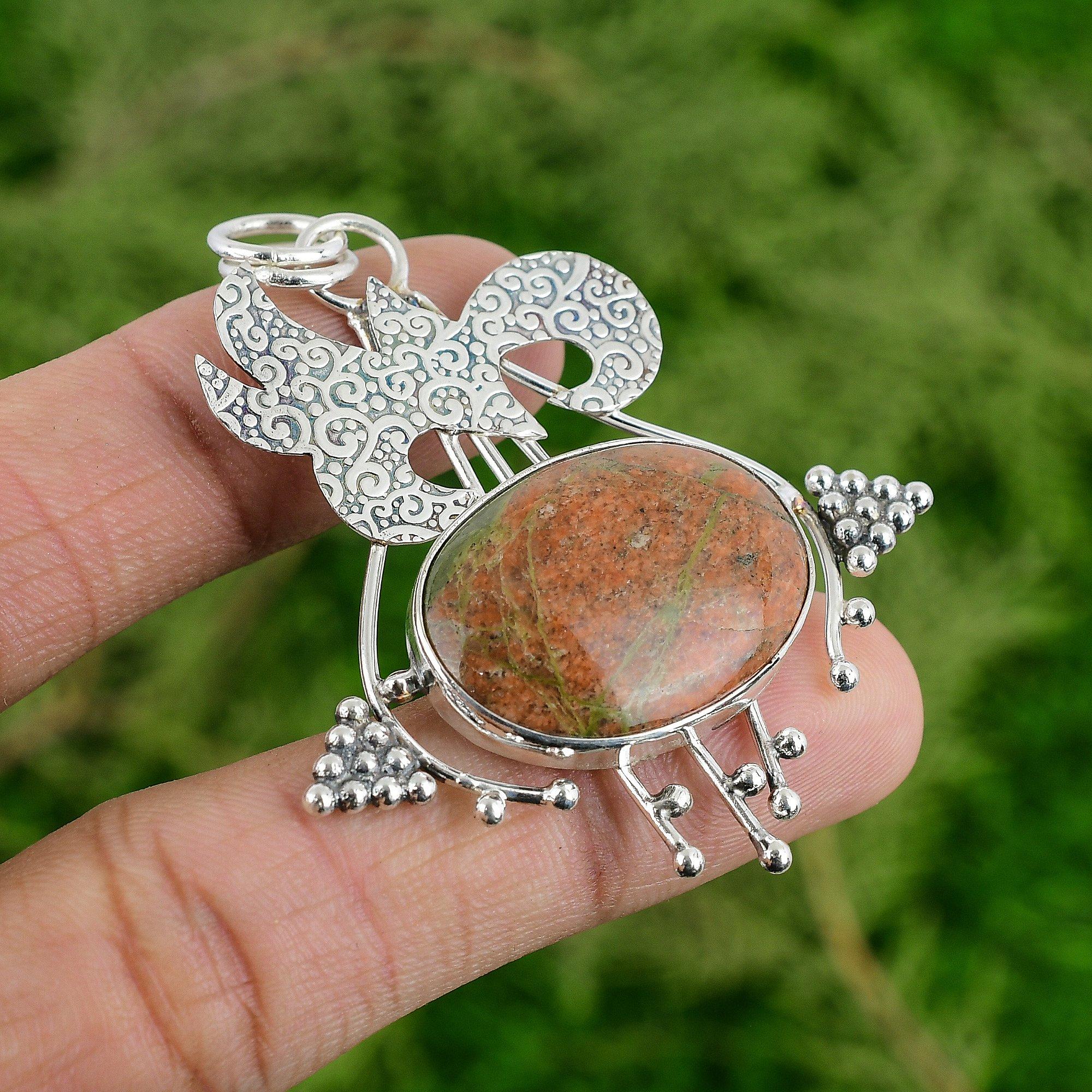 Daughters Day Deal 925 Sterling Silver Unakite Gemstone Wedding Pendant Jewelry
Daughters Day Deal 925 Sterling Silver Unakite Gemstone Wedding Pendant Jewelry