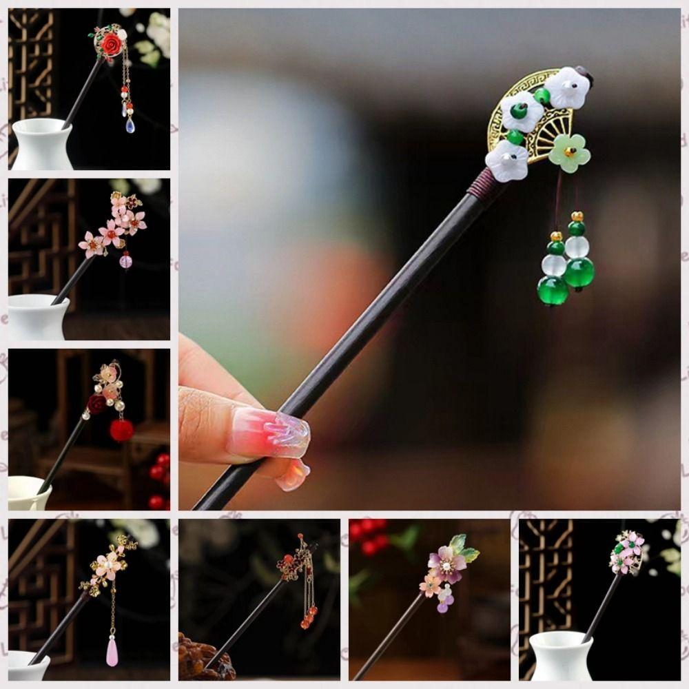 Flower New Chinese Hair Stick Wooden Hairpin Fork Jewelry Accessories Hanfu Hair Bun for Hanfu Style 7
Flower New Chinese Hair Stick Wooden Hairpin Fork Jewelry Accessories Hanfu Hair Bun for Hanfu Style 7