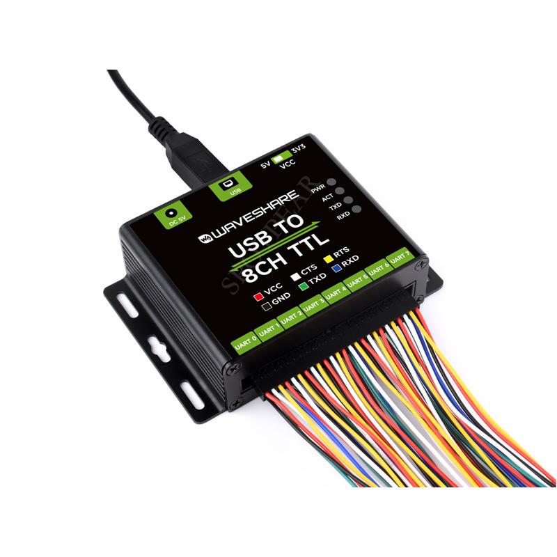 USB to 8-Channel TTL Serial Module with UART, Multi-System Compatibility, and Enhanced Protections
USB to 8-Channel TTL Serial Module with UART, Multi-System Compatibility, and Enhanced Protections
