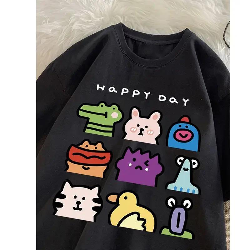 Summer Women Trendy Personality Cartoon Print Round Neck Tshirt American Couple Loose Casual Harajuku Short Sleeved Top Y2K Top 4XL
Summer Women Trendy Personality Cartoon Print Round Neck Tshirt American Couple Loose Casual Harajuku Short Sleeved Top Y2K Top 4XL