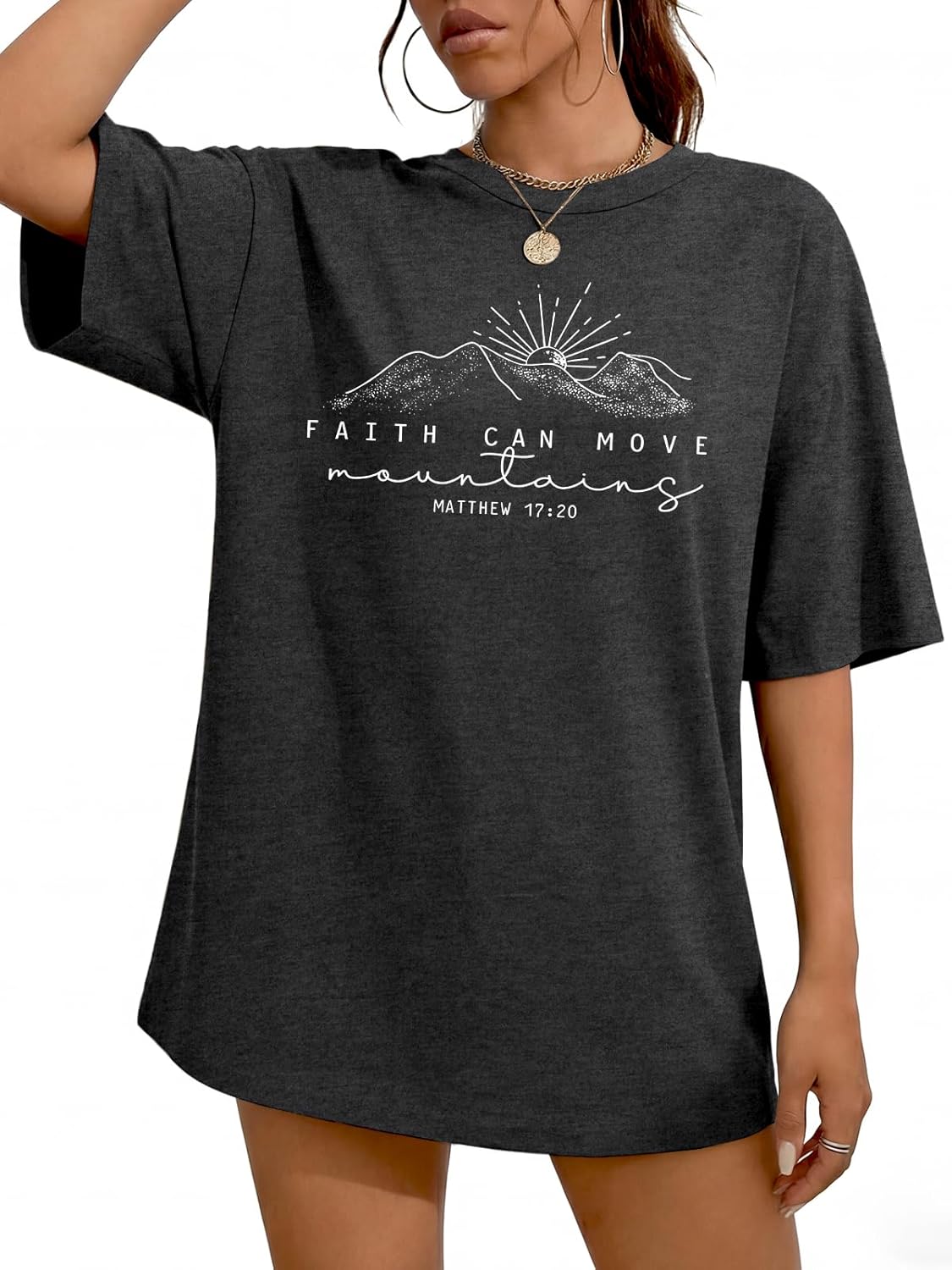 Christian Shirts for Women Oversized Faith Can Move Mountains Shirt Religious Jesus Faith Tshirt Bible Verse Graphics Tees 5XL різнокольоровий
Christian Shirts for Women Oversized Faith Can Move Mountains Shirt Religious Jesus Faith Tshirt Bible Verse Graphics Tees 5XL різнокольоровий