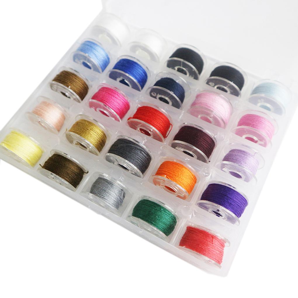 25 Pcs/set Sewing Embroidery Threads DIY Handicraft Prewound Bobbin Threads with Storage Box
25 Pcs/set Sewing Embroidery Threads DIY Handicraft Prewound Bobbin Threads with Storage Box