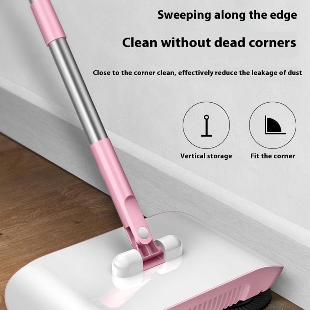 Handheld Push Sweeper 2 in 1 Broom Cleaning Tool Set with 3 Replacement Cloths for Household Use Pink
Handheld Push Sweeper 2 in 1 Broom Cleaning Tool Set with 3 Replacement Cloths for Household Use Pink