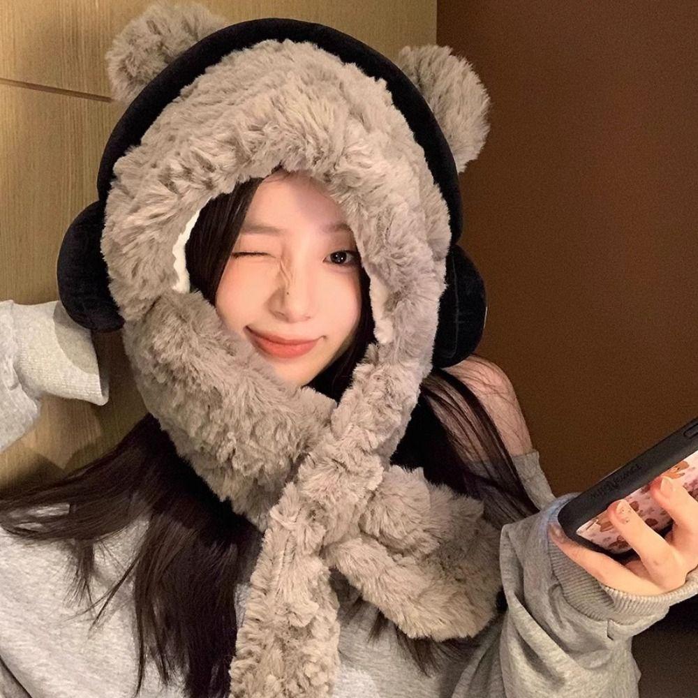 Cute Plush Bear Scarf Warm Puppy Hat with Headphone Fashion Streetwear Grey Without A Face
Cute Plush Bear Scarf Warm Puppy Hat with Headphone Fashion Streetwear Grey Without A Face