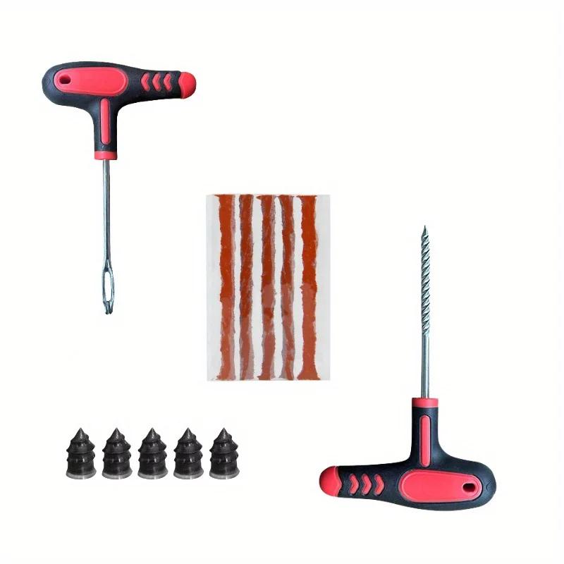 Car and Bike Tire Repair Tools: Comprehensive Kit with Studding Tools, Tubeless Tire Puncture Plugs, Rubber Strips for Garage
Car and Bike Tire Repair Tools: Comprehensive Kit with Studding Tools, Tubeless Tire Puncture Plugs, Rubber Strips for Garage