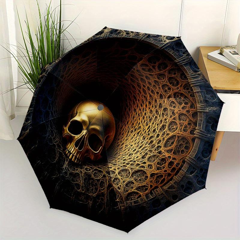 Golden Skull in Labyrinthine Tunnel Wall ClockUmbrella, Portable 3-Fold Compact Umbrella,Christmas Gift ES394
Golden Skull in Labyrinthine Tunnel Wall ClockUmbrella, Portable 3-Fold Compact Umbrella,Christmas Gift ES394