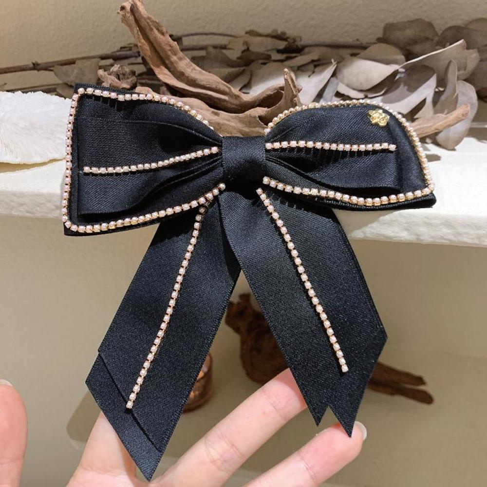 Gift Pearl Chain Fashion Women Spring Clip Bow Hair Clip Hair Accessories Side Clip чёрный
Gift Pearl Chain Fashion Women Spring Clip Bow Hair Clip Hair Accessories Side Clip чёрный