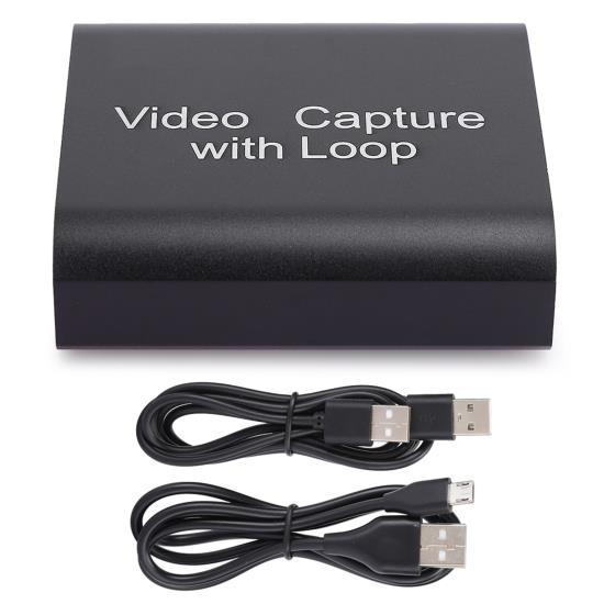 HDMI Capture Card with Loop Out USB 2.0 Collector Streaming Realtime Live Video Recording(black ) black
HDMI Capture Card with Loop Out USB 2.0 Collector Streaming Realtime Live Video Recording(black ) black