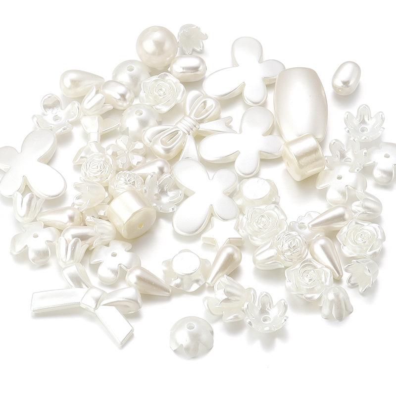 European and American Bestseller: Acrylic Mixed-Style Imitation Pearl Flower Spacer Beads for DIY Bracelets Size: 5-41mm, approx. 50-60 pieces
European and American Bestseller: Acrylic Mixed-Style Imitation Pearl Flower Spacer Beads for DIY Bracelets Size: 5-41mm, approx. 50-60 pieces