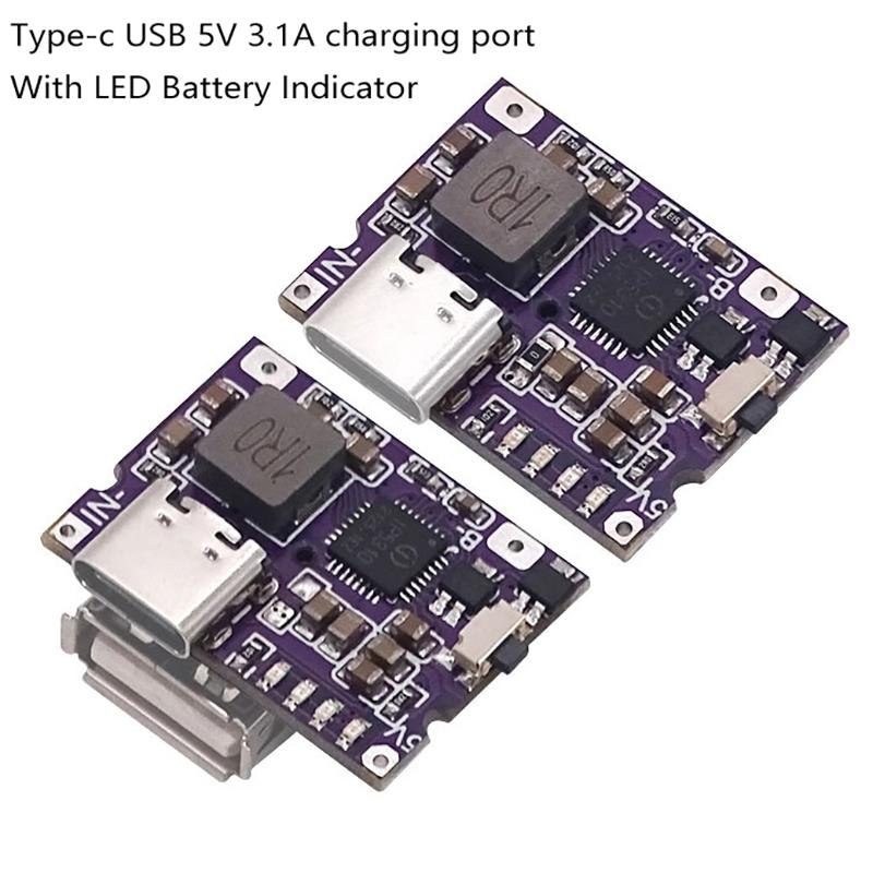 Type-C Usb 5V 3A Boost Converter Step-Up Power Module Ip5310 Mobile Power Bank Аксесуари зі світлодіодним індикатором перемикача
Type-C Usb 5V 3A Boost Converter Step-Up Power Module Ip5310 Mobile Power Bank Аксесуари зі світлодіодним індикатором перемикача