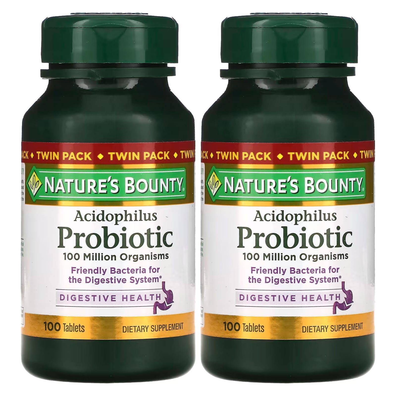 Nature S Bounty, Acidophilus Probiotic, Twin Pack, 100 Tablets Each (0.5 Mg per Tablet)
Nature S Bounty, Acidophilus Probiotic, Twin Pack, 100 Tablets Each (0.5 Mg per Tablet)