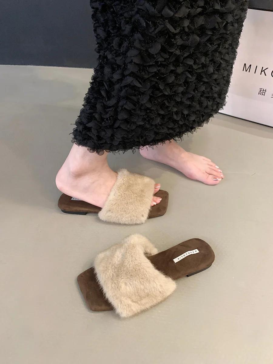 Plush House Slippers for Women Flat Sandals 2024 New Fashion Leopard Fuzzy Open Toe Slippers Anti Skid Ladies Slip on Mules 40
Plush House Slippers for Women Flat Sandals 2024 New Fashion Leopard Fuzzy Open Toe Slippers Anti Skid Ladies Slip on Mules 40