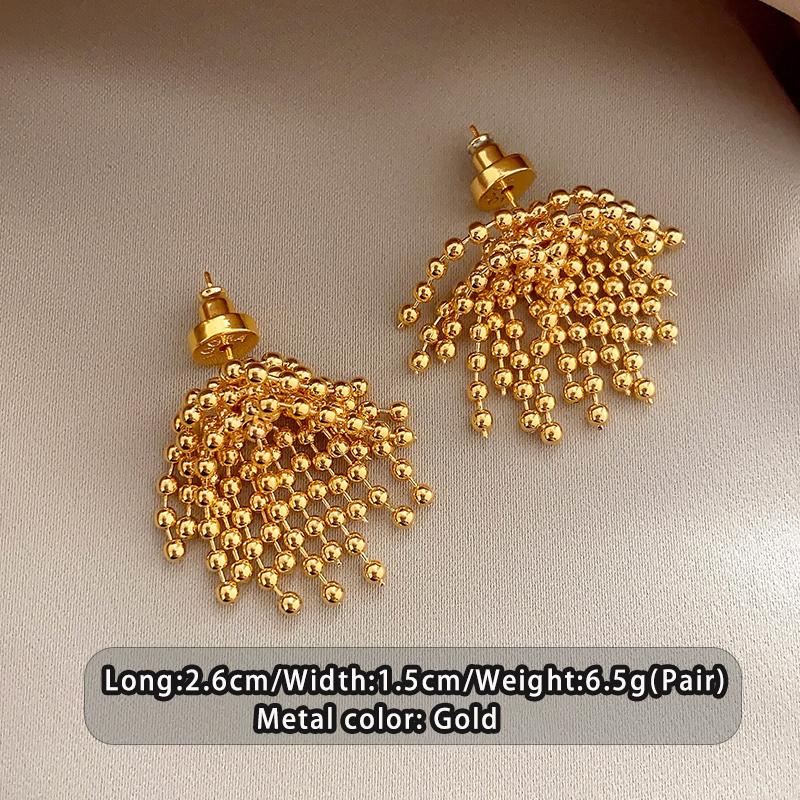 Gothic Girl s Design Sense Metal Beads Tassel Irregular Pendant Earrings 2026 Fashion Jewelry Unusual Accessories for Womens
Gothic Girl s Design Sense Metal Beads Tassel Irregular Pendant Earrings 2026 Fashion Jewelry Unusual Accessories for Womens