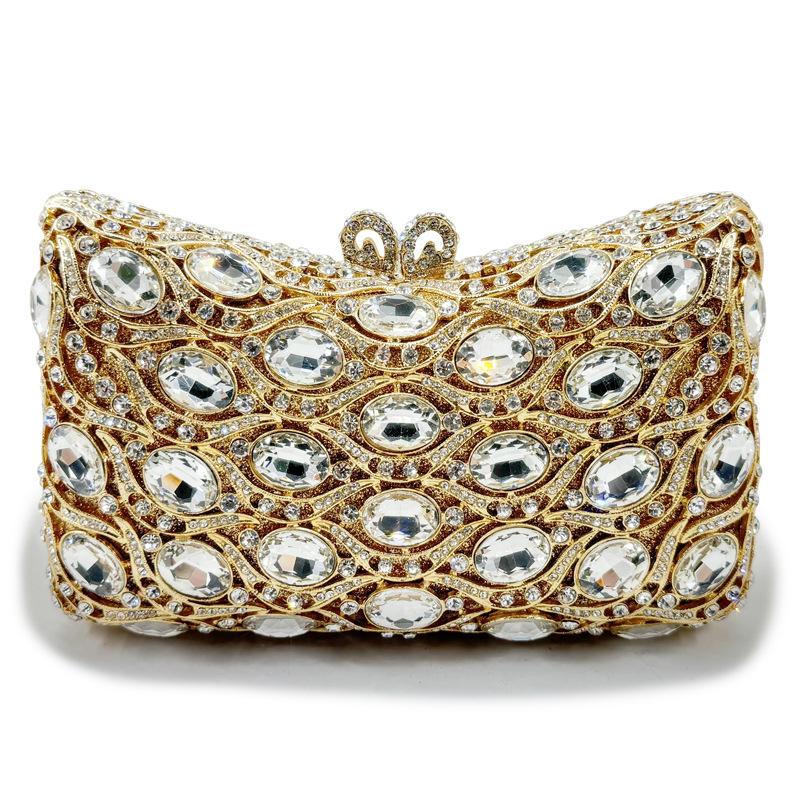 Ladies Handmade Diamond Dinner Bag Metal Diamond Handbag Crystal Glass Handbag Wedding Banquet Bag
Ladies Handmade Diamond Dinner Bag Metal Diamond Handbag Crystal Glass Handbag Wedding Banquet Bag