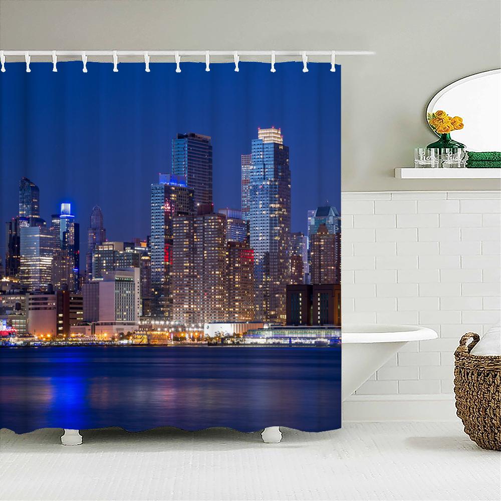 New York London Bridge Shower Curtain Printed Waterproof Fabric Polyester City Scenery Night View Bath Curtain Bathroom Decor W60H190(CM)-1 Pcs
New York London Bridge Shower Curtain Printed Waterproof Fabric Polyester City Scenery Night View Bath Curtain Bathroom Decor W60H190(CM)-1 Pcs