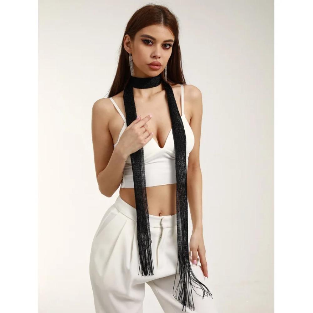 Модный клубный солнцезащитный платок-шаль из яркого шелка для женщин, кружевной с кисточками, блестящее колье для вечеринки, золотой, серебристый, для вечернего платья, шарф
Модный клубный солнцезащитный платок-шаль из яркого шелка для женщин, кружевной с кисточками, блестящее колье для вечеринки, золотой, серебристый, для вечернего платья, шарф