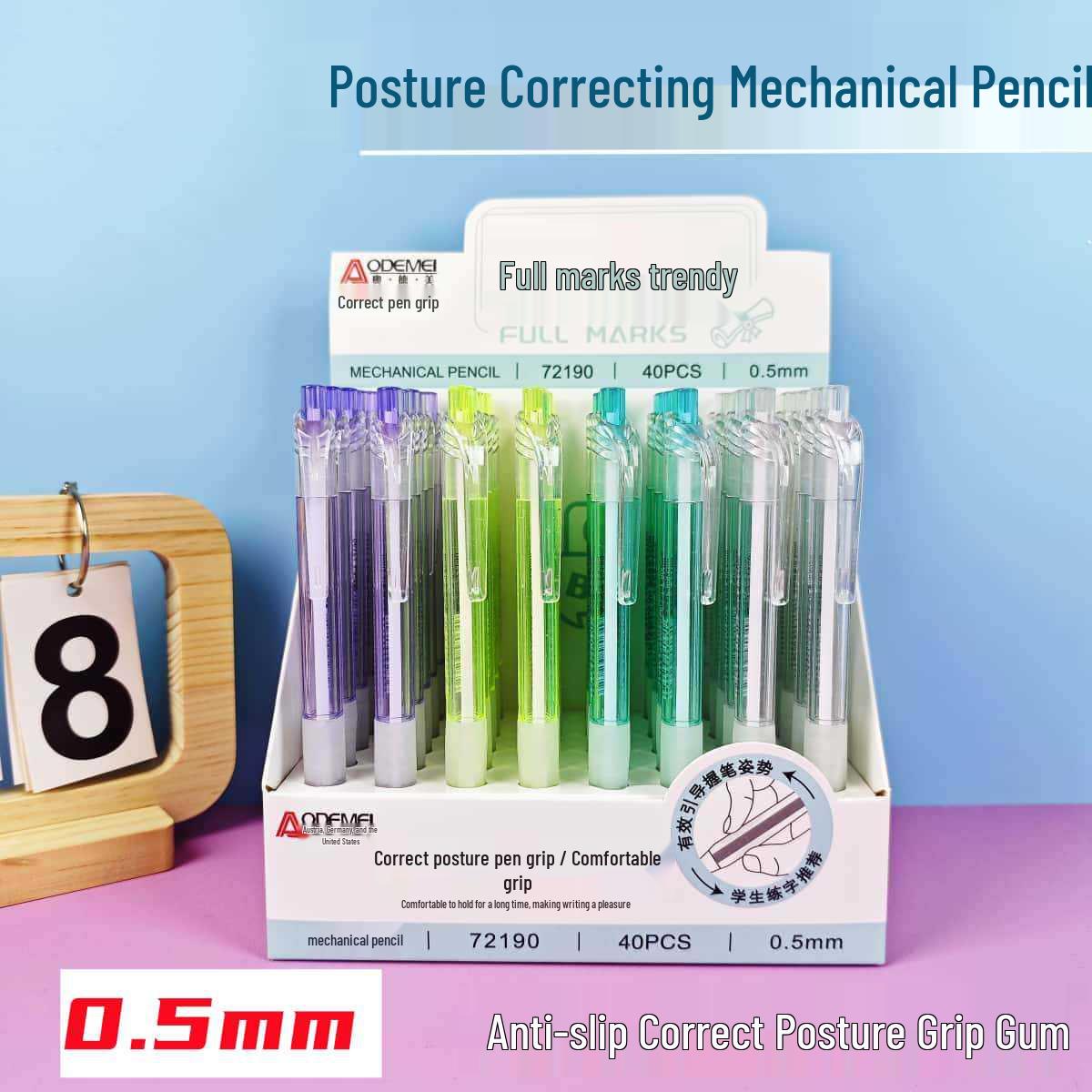 Oudeme Ergonomic 2B Automatic Pencil 0.5/0.7mm for Children & Students
Oudeme Ergonomic 2B Automatic Pencil 0.5/0.7mm for Children & Students
