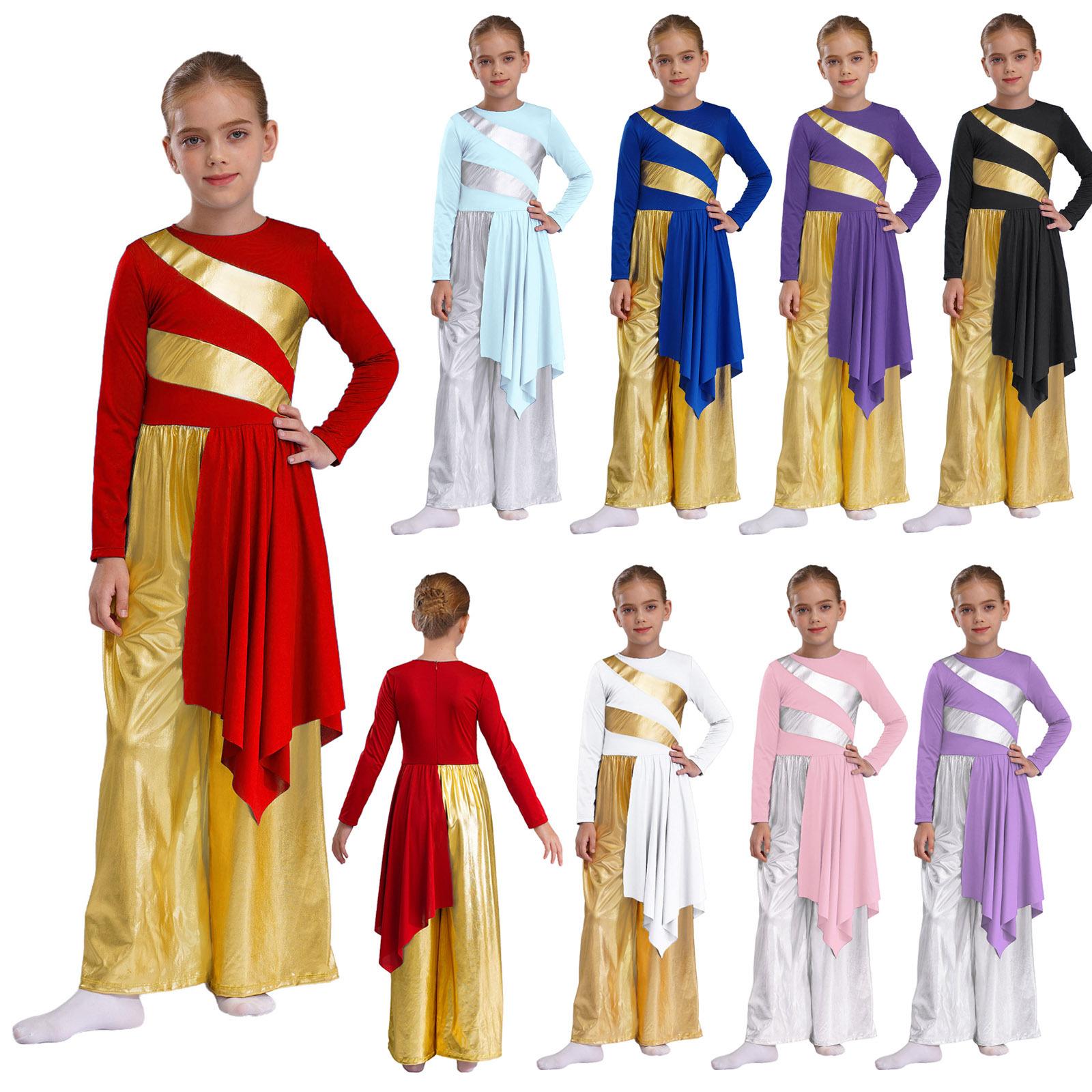 Girls Elegant Choir Performance Jumpsuit Metallic Color Block Design Wide Leg Cut with Draped Detailing Stage Wear 5-6 Years світло-синій колір
Girls Elegant Choir Performance Jumpsuit Metallic Color Block Design Wide Leg Cut with Draped Detailing Stage Wear 5-6 Years світло-синій колір