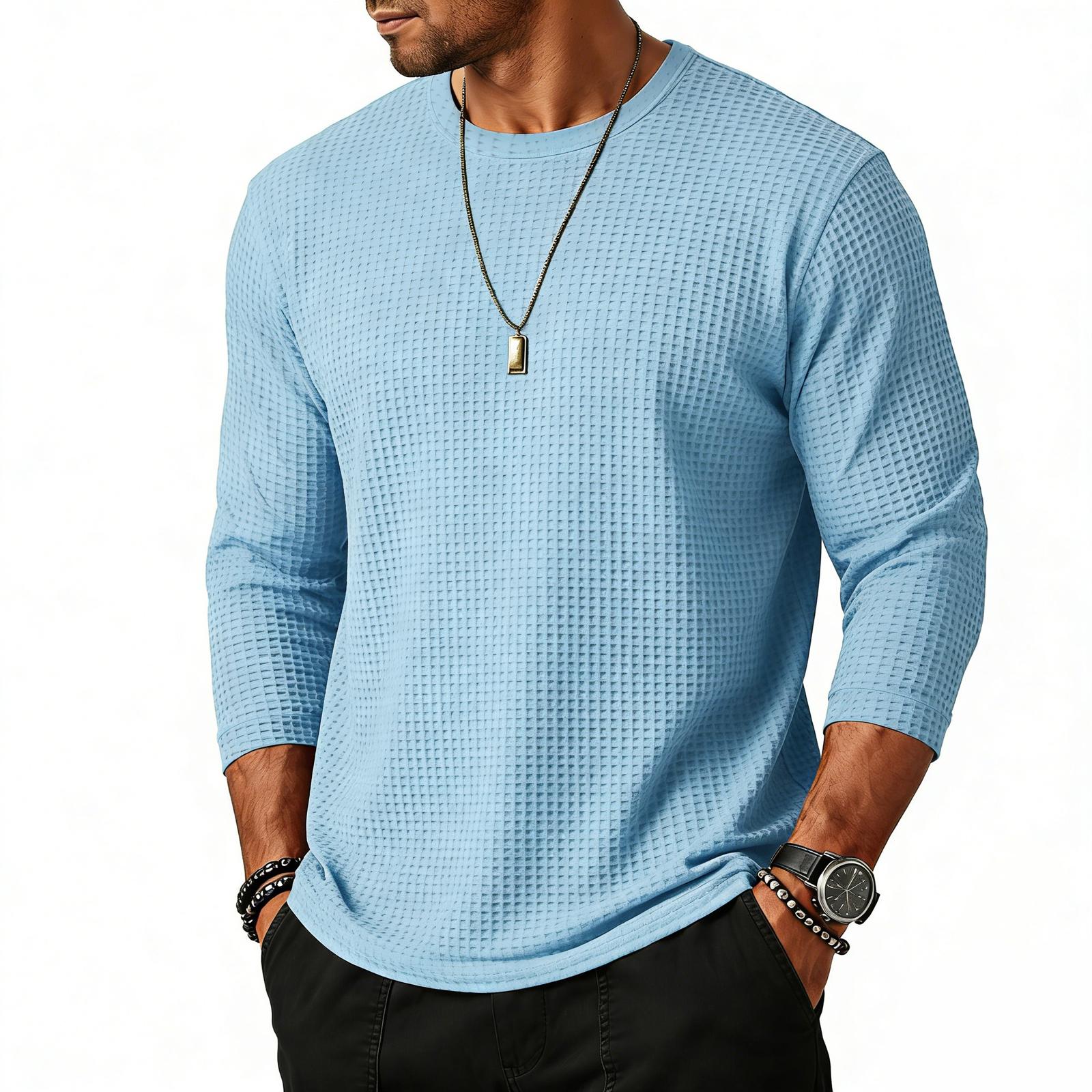 Men s Color Casual 3/4 Sleeve Top Casual Shirt Summer Shirt Blouse S синій
Men s Color Casual 3/4 Sleeve Top Casual Shirt Summer Shirt Blouse S синій