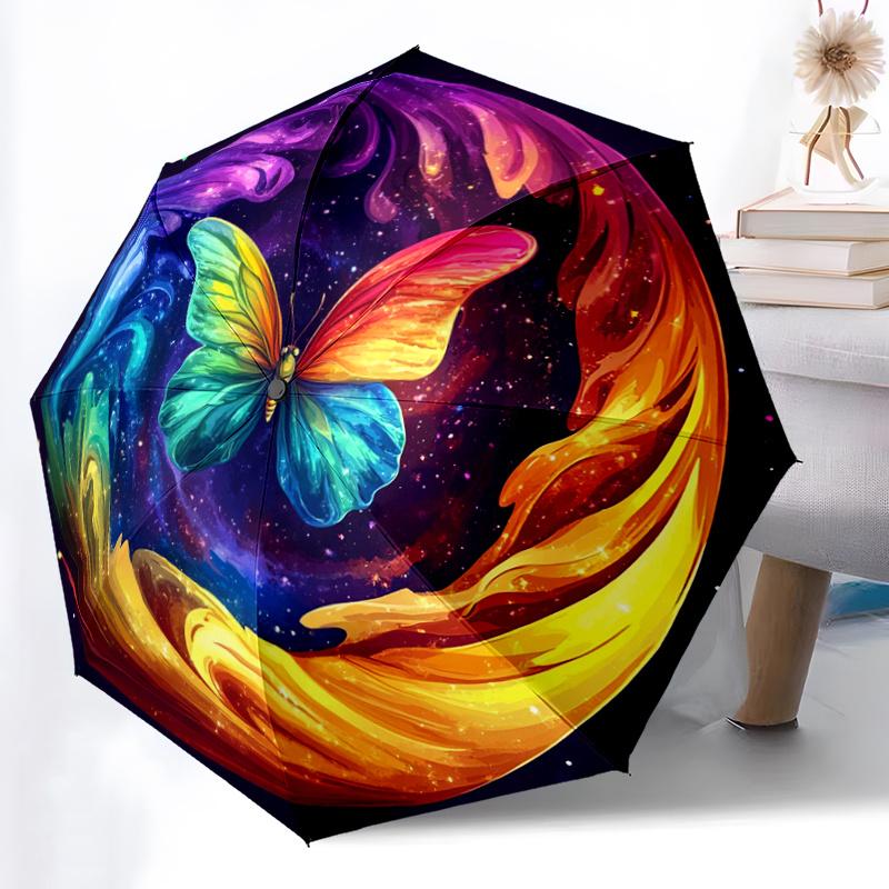 1pc Automatic Open/Close Umbrella with Cosmic Swirl Pattern - Portable Folding Travel Umbrella, Sturdy 8-Rib Shaft, Windproof
1pc Automatic Open/Close Umbrella with Cosmic Swirl Pattern - Portable Folding Travel Umbrella, Sturdy 8-Rib Shaft, Windproof