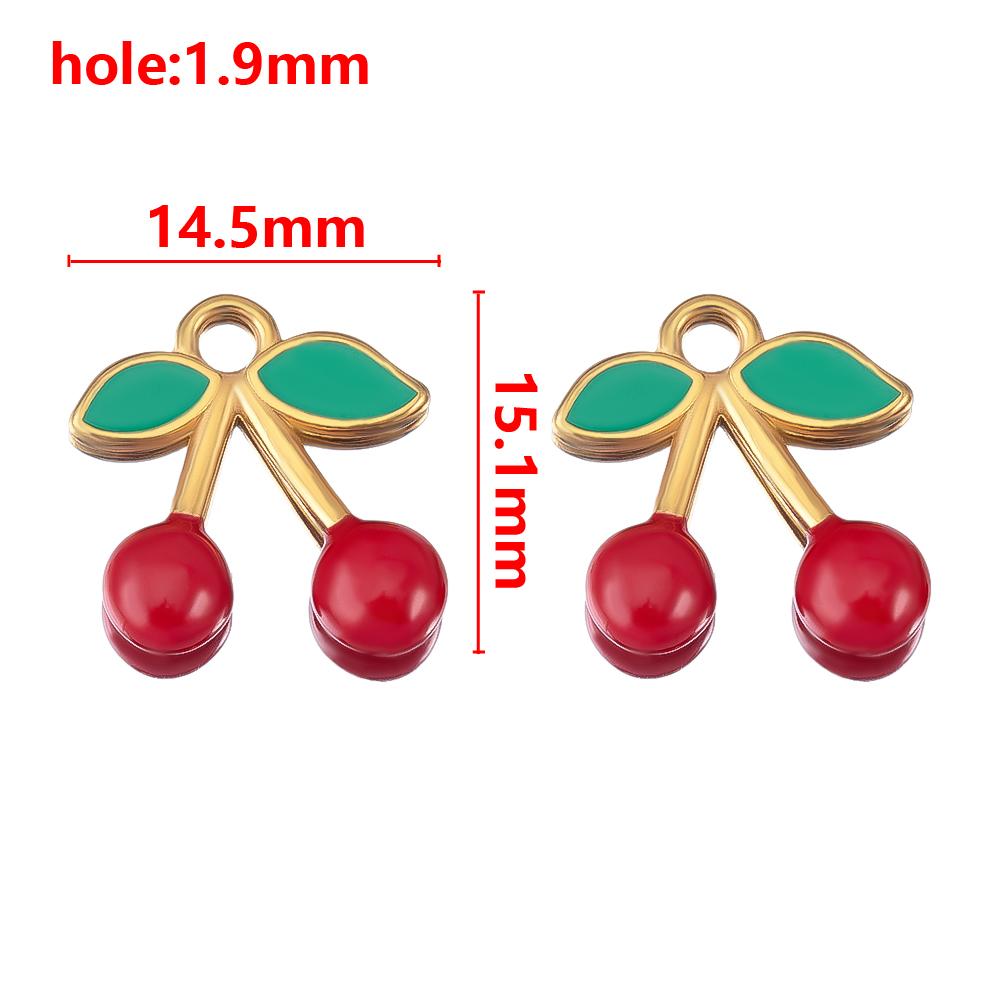 1pc 2pcs Enamel Green Leaf Red Cherry Earrings Charms Stainless Steel Fruit Necklaces Pendant Accessories DIY Jewelry Findings 1pc
1pc 2pcs Enamel Green Leaf Red Cherry Earrings Charms Stainless Steel Fruit Necklaces Pendant Accessories DIY Jewelry Findings 1pc