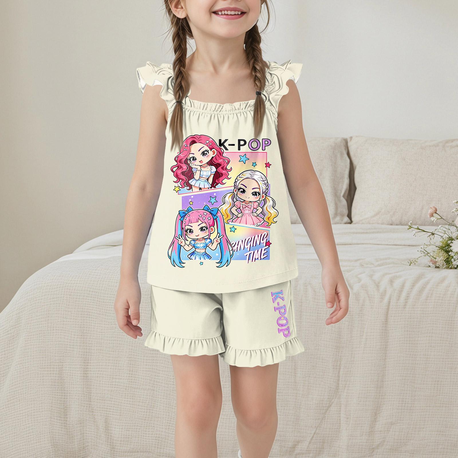 Girls Sleeveless Top and Shorts Set Loose Fit Casual Homewear Summer Outfit Lightweight Comfortable Fabric 130
Girls Sleeveless Top and Shorts Set Loose Fit Casual Homewear Summer Outfit Lightweight Comfortable Fabric 130